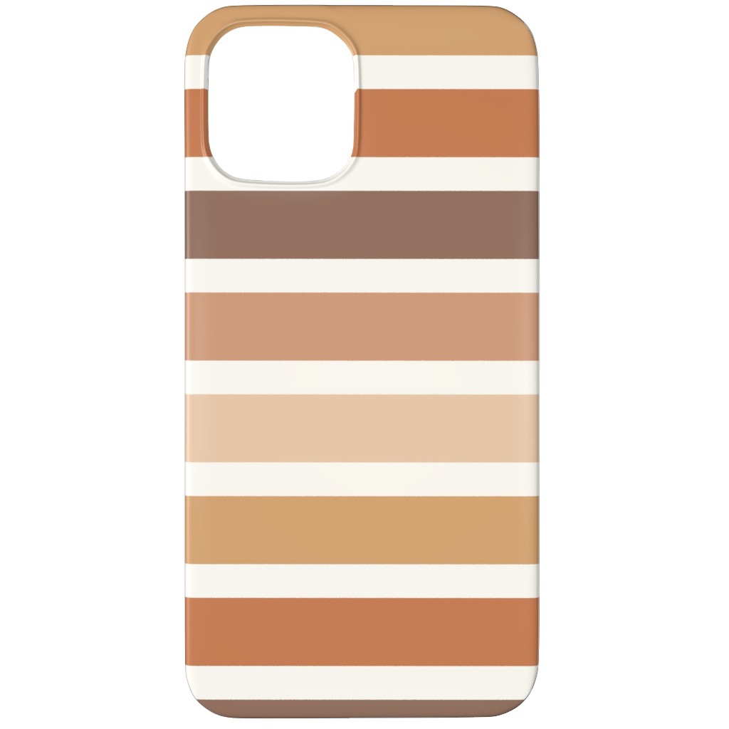 Retro Summer Stripe - Warm Tones Phone Case, Slim Case, Matte, iPhone 11 Pro, Pink, Bright Pink