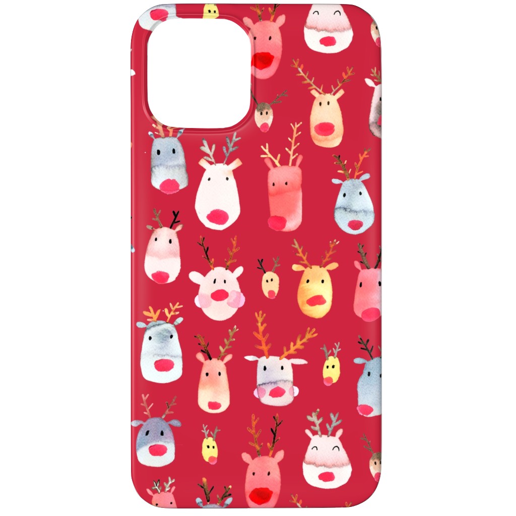 Rudolph Reindeers Phone Case, Slim Case, Matte, iPhone 11 Pro, Red