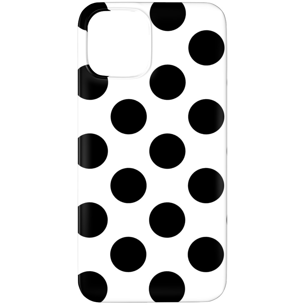 Polka Dot - Black and White Phone Case, Slim Case, Matte, iPhone 11 Pro, Black