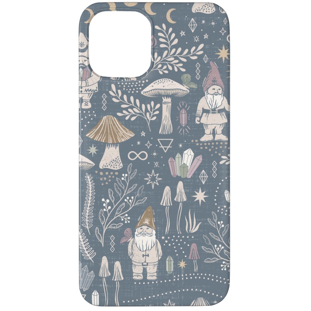 Magical Forest Gnomes - Earthy Blue Phone Case, Slim Case, Matte, iPhone 11 Pro, Blue