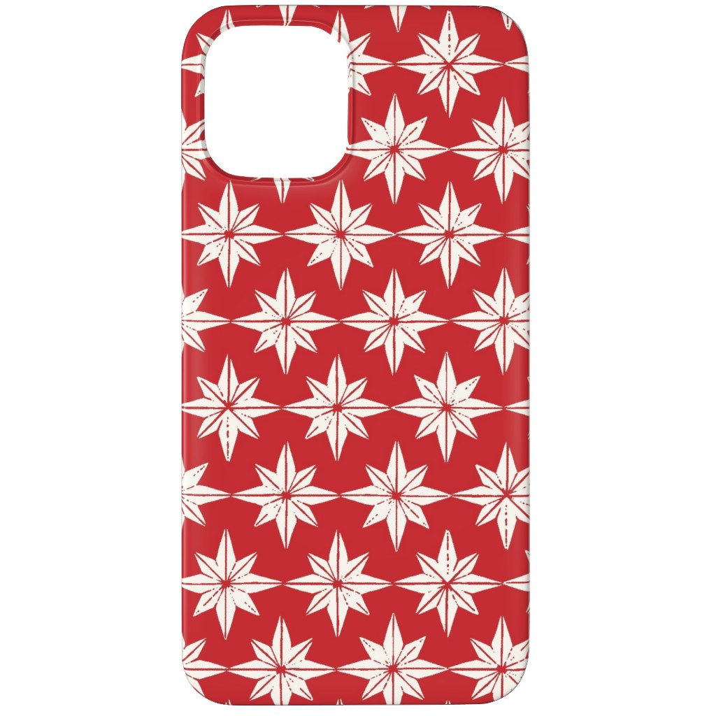 Christmas Star Tiles Phone Case, Slim Case, Matte, iPhone 11 Pro, Red