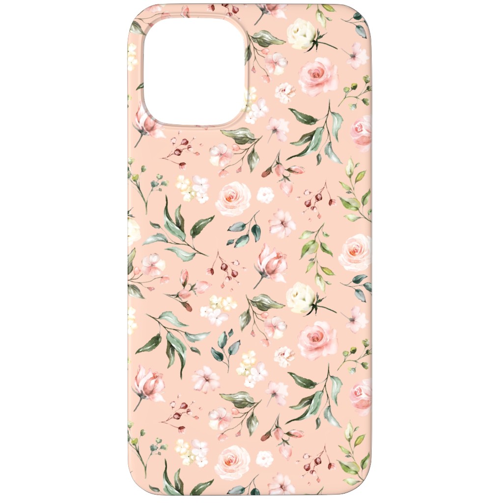 Celestial Rose Floral - Blush Phone Case, Slim Case, Matte, iPhone 11 Pro, Pink, Bright Pink