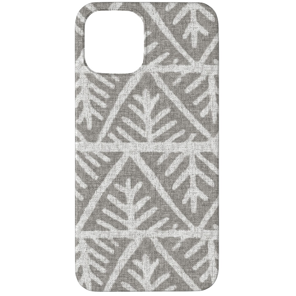 Textured Mudcloth Phone Case, Slim Case, Matte, iPhone 11 Pro, Gray