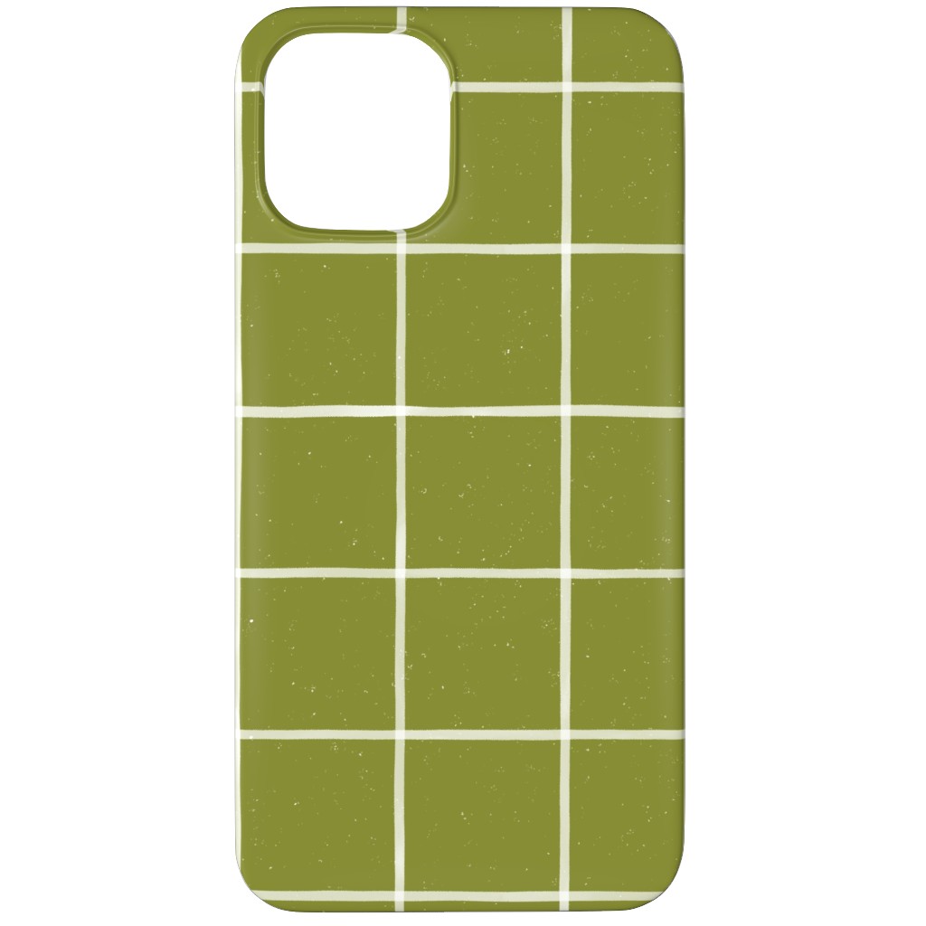 Watercolor Windowpane - Green Phone Case, Slim Case, Matte, iPhone 11 Pro, Green