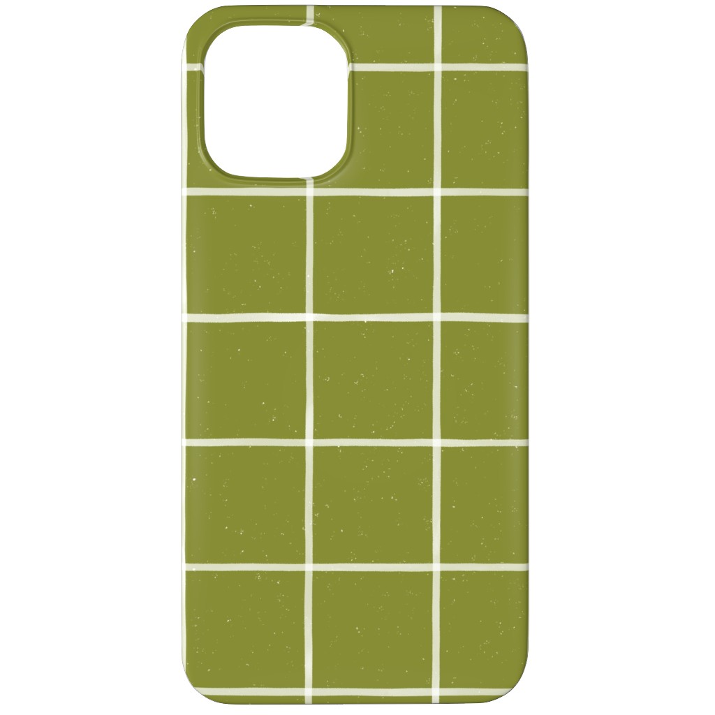 Watercolor Windowpane - Green Phone Case, Slim Case, Matte, iPhone 11 Pro, Green, Classic Green