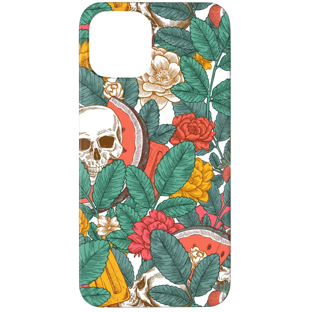 Summer Skull - Multi Phone Case, Slim Case, Matte, iPhone 11 Pro, Green, Classic Green
