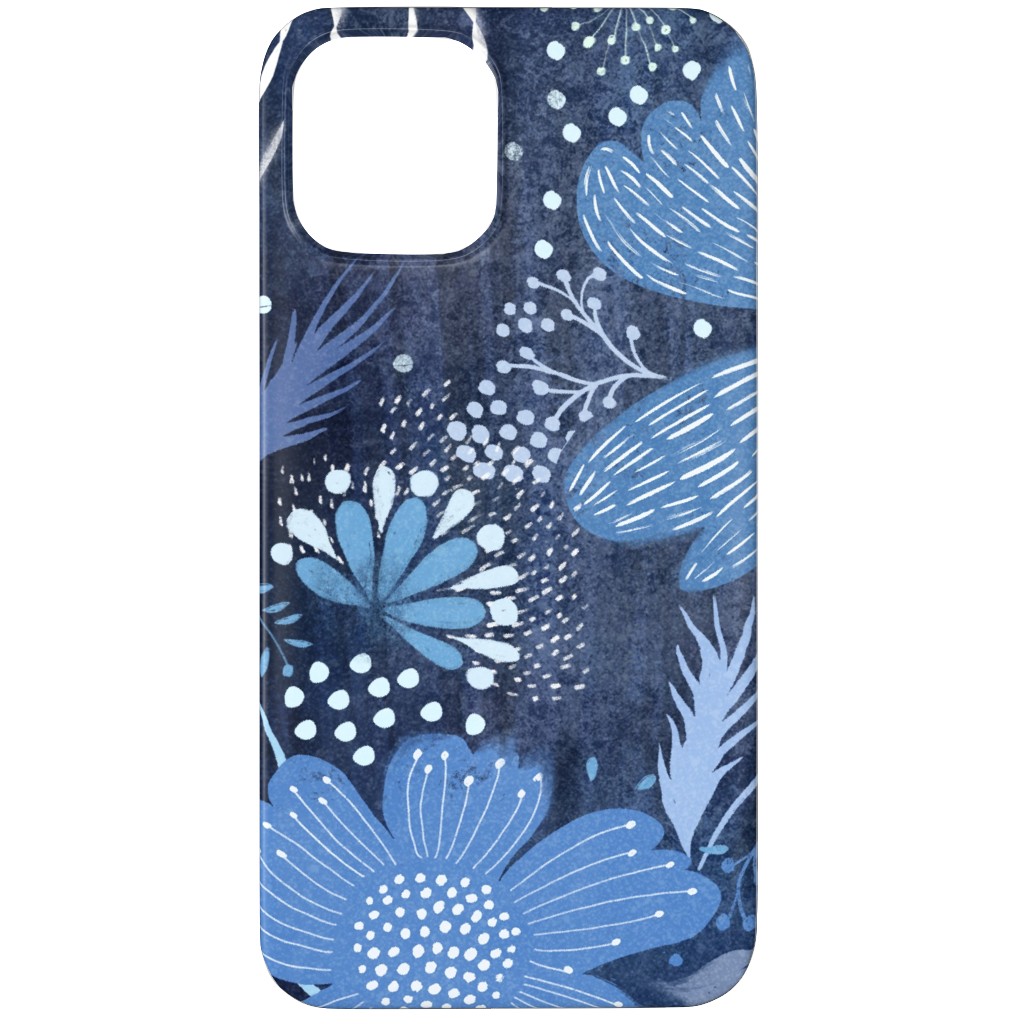 Shibori Flower Abundance - Blue Phone Case, Slim Case, Matte, iPhone 11 Pro, Blue