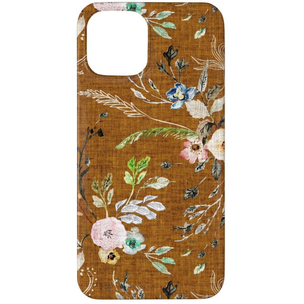 La Boheme Floral - Russet Phone Case, Slim Case, Matte, iPhone 11 Pro, Brown