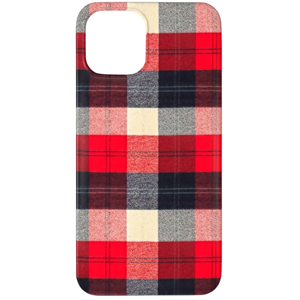 Lumberjack Flannel Buffalo Plaid - Red Phone Case, Slim Case, Matte, iPhone 11 Pro, Red