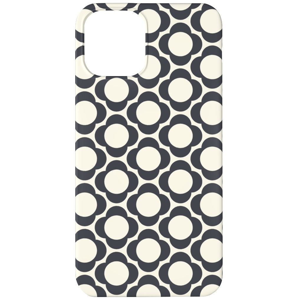 Lotta's Scandi Daisy - Navy on Cream Phone Case, Silicone Liner Case, Matte, iPhone 11, Beige