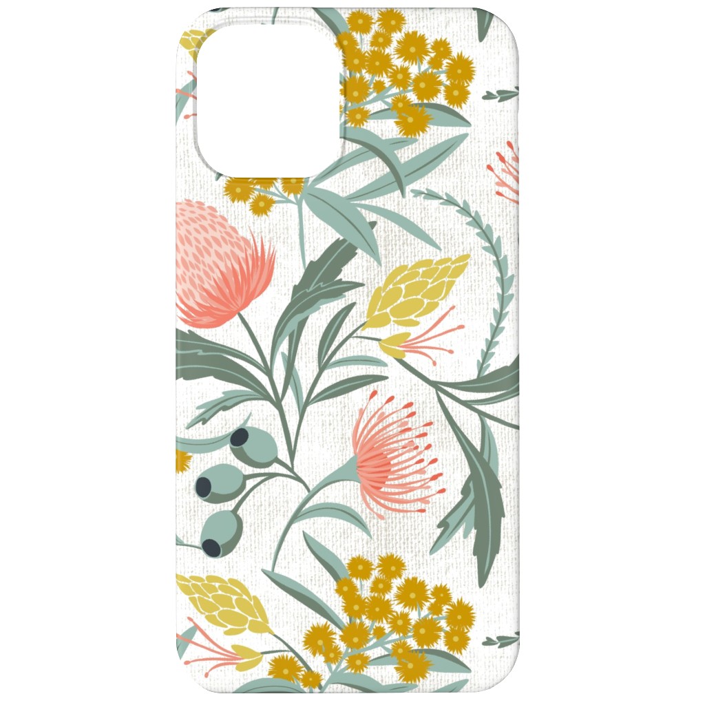 Flora Australis - Botanical - White Phone Case, Silicone Liner Case, Matte, iPhone 11, Multicolor