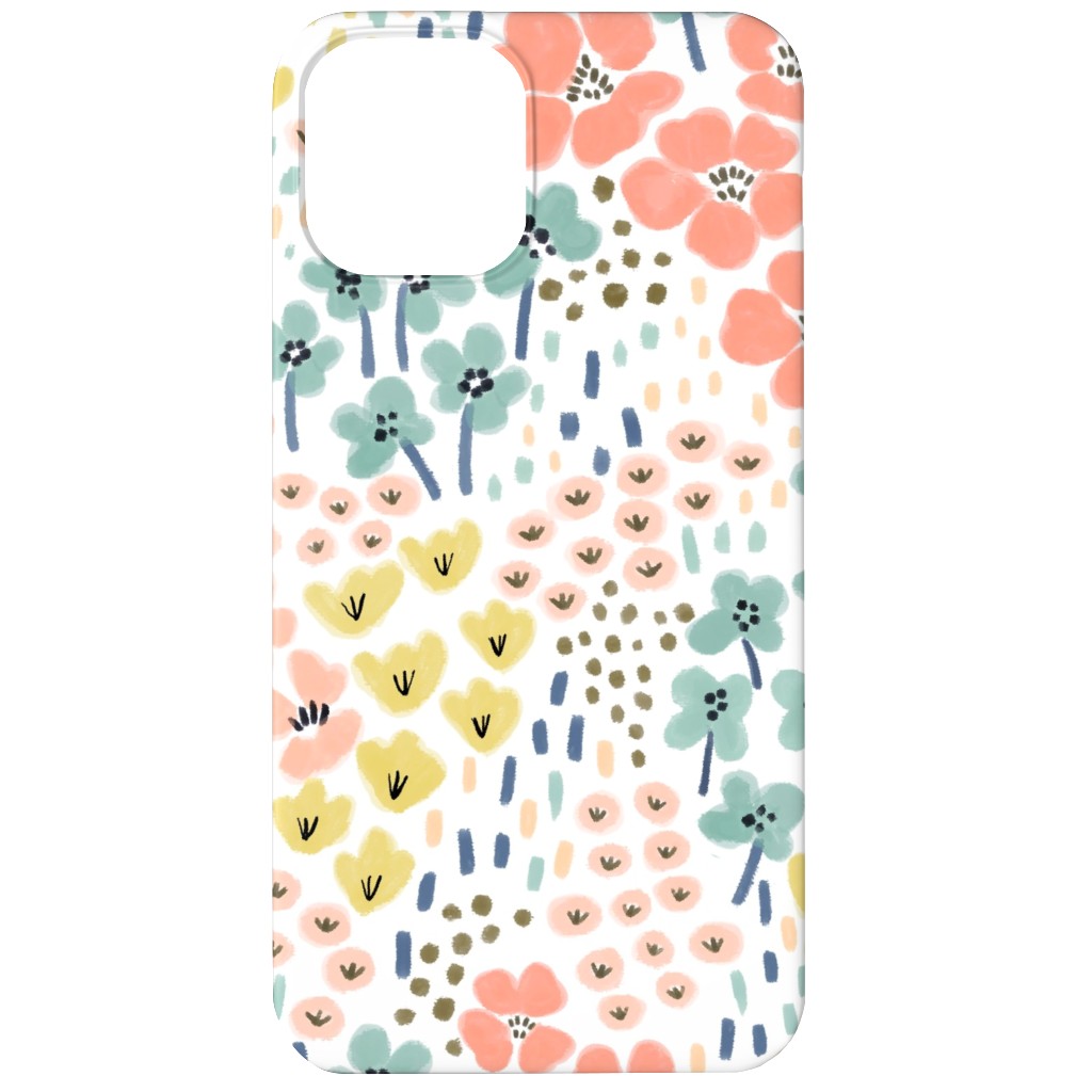 April Bits Vintage - Pink Phone Case, Silicone Liner Case, Matte, iPhone 11, Pink, Bright Pink