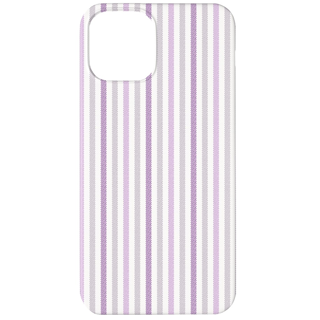 Tricolor French Ticking Stripe - Purple Phone Case, Silicone Liner Case, Matte, iPhone 11, Purple