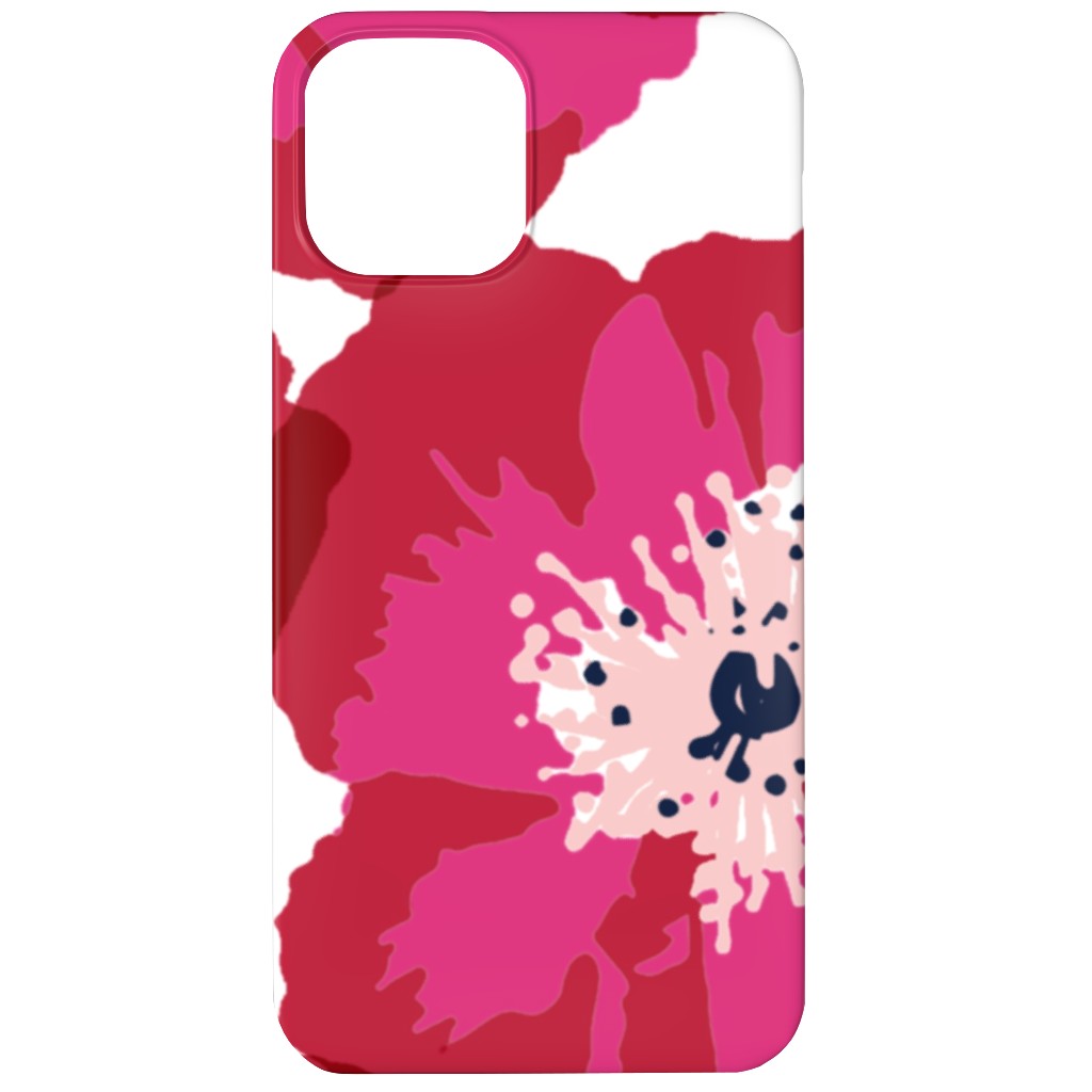 Really Big Poppies - Red Phone Case, Silicone Liner Case, Matte, iPhone 11, Pink, Bright Pink
