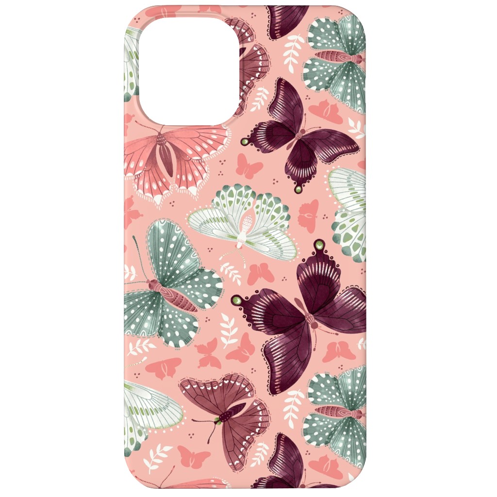 Romantic Butterflies - Pink Phone Case, Silicone Liner Case, Matte, iPhone 11, Pink