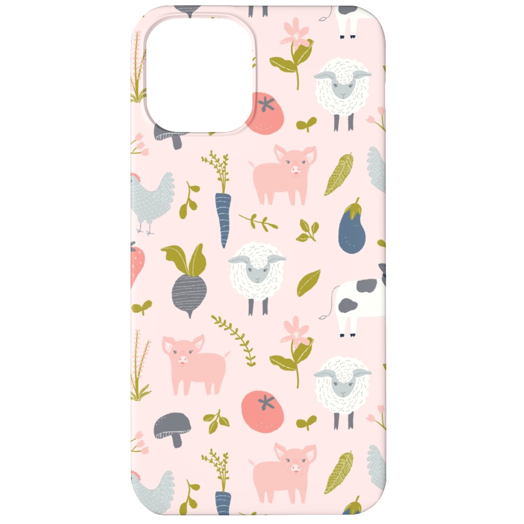 Farm Life - Pink Phone Case, Silicone Liner Case, Matte, iPhone 11, Pink, Bright Pink