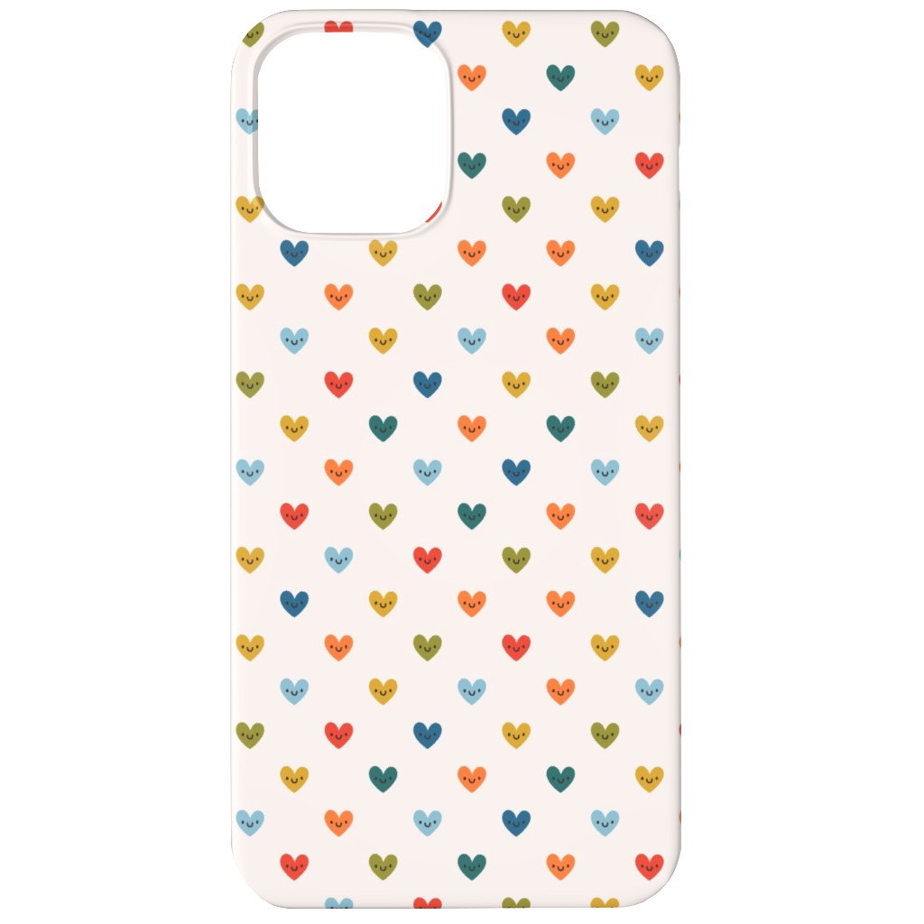 Cute Colored Hearts - Multi Phone Case, Silicone Liner Case, Matte, iPhone 11, Multicolor