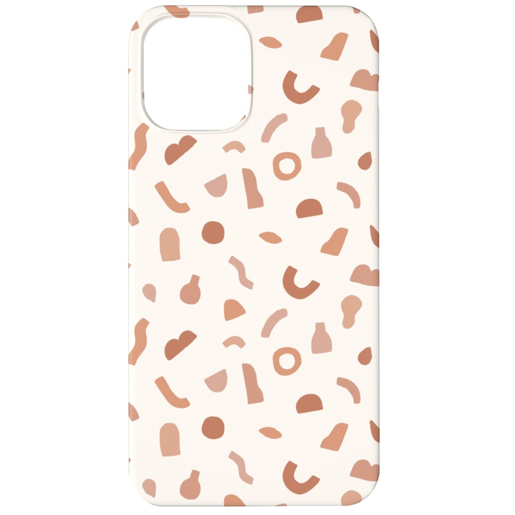 Organic Cut Shapes - Kaolin Clay Phone Case, Silicone Liner Case, Matte, iPhone 11, Beige, Pearl