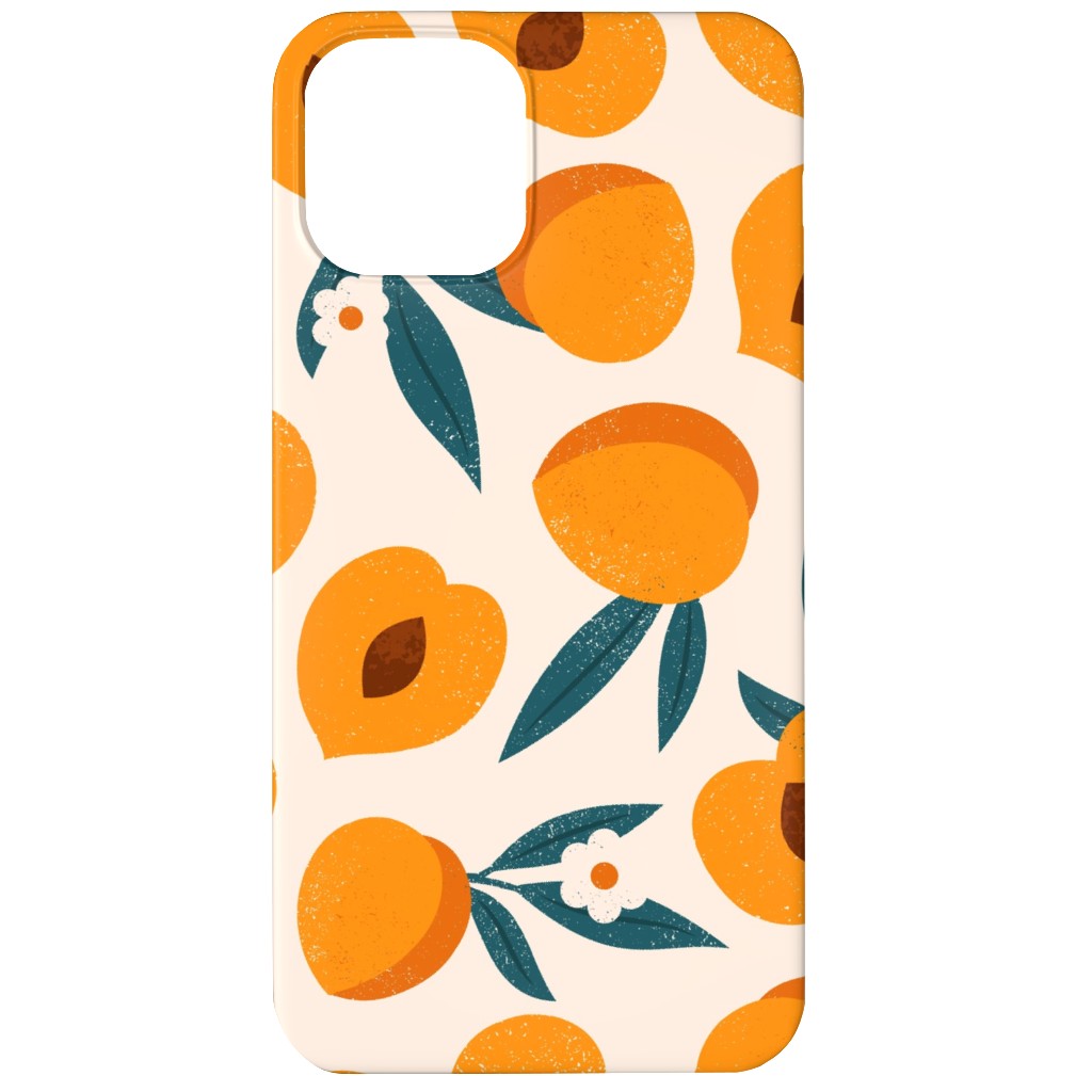 Summer Peches - Orange Phone Case, Silicone Liner Case, Matte, iPhone 11, Orange, Orange
