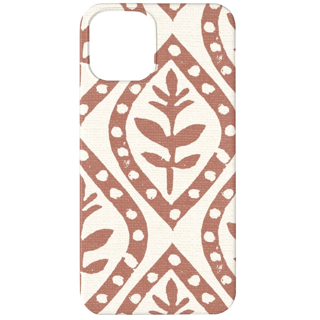 Molly's Print - Terracotta Phone Case, Silicone Liner Case, Matte, iPhone 11, Brown