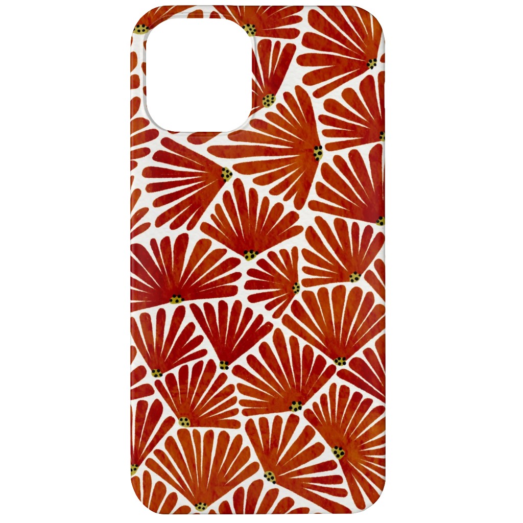 Solie - Red & White Phone Case, Silicone Liner Case, Matte, iPhone 11, Red, Red