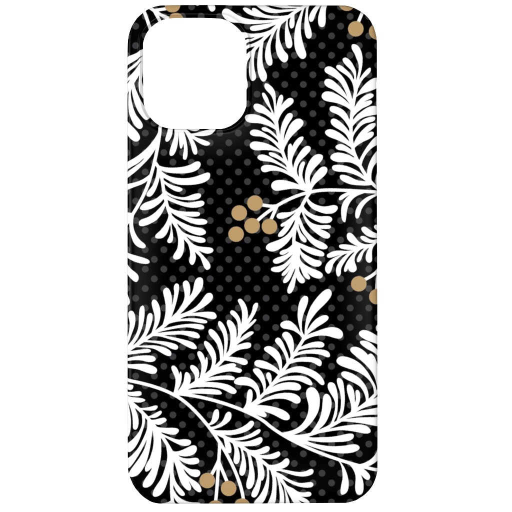 Winter Branches Phone Case, Silicone Liner Case, Matte, iPhone 11, Black