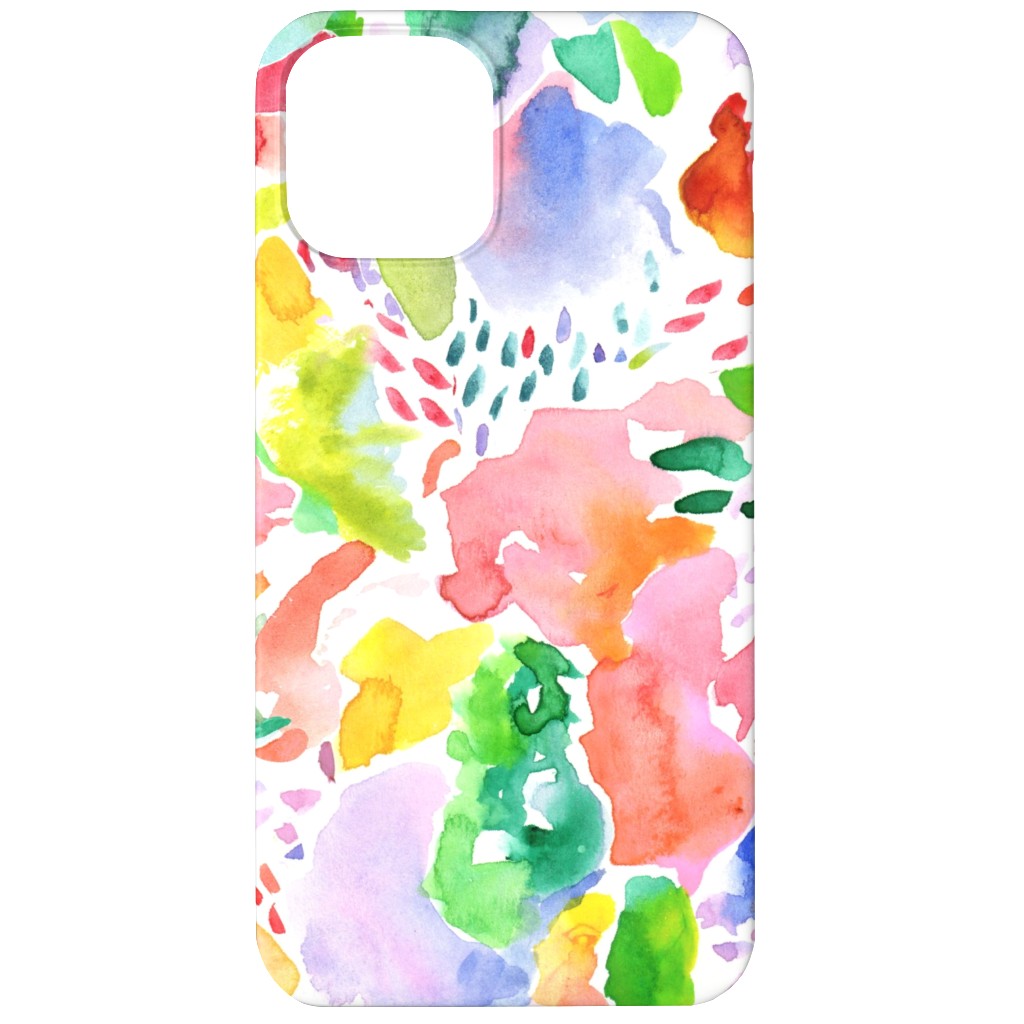 Happy Abstract Watercolor Phone Case, Silicone Liner Case, Matte, iPhone 11, Multicolor