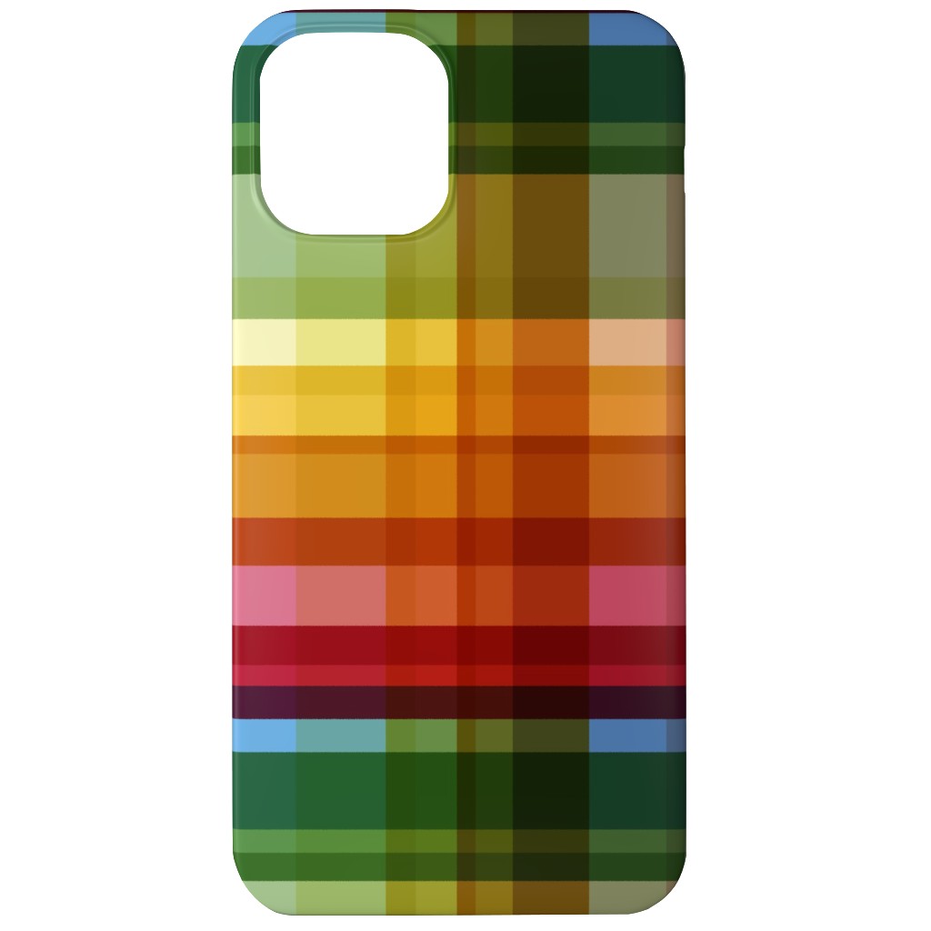Gingham Rainbow Check Phone Case, Silicone Liner Case, Matte, iPhone 11, Multicolor