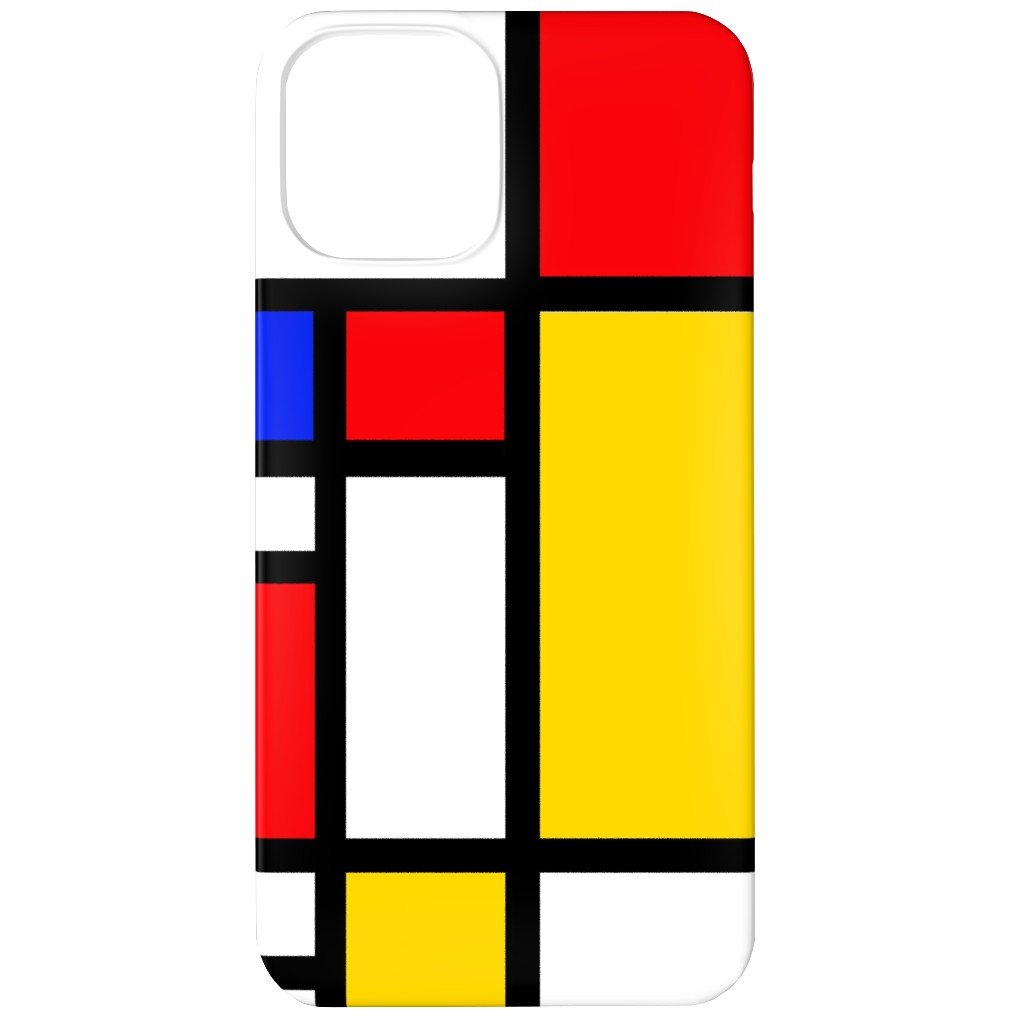 Mondrian Phone Case, Silicone Liner Case, Matte, iPhone 11, Multicolor