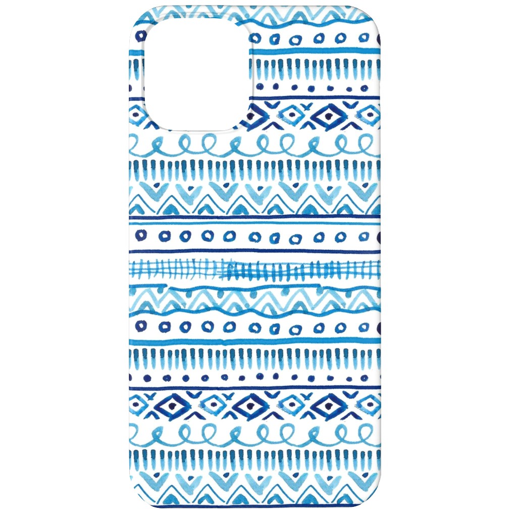 Painted Stripe - Blue Phone Case, Silicone Liner Case, Matte, iPhone 11, Blue, True Blue