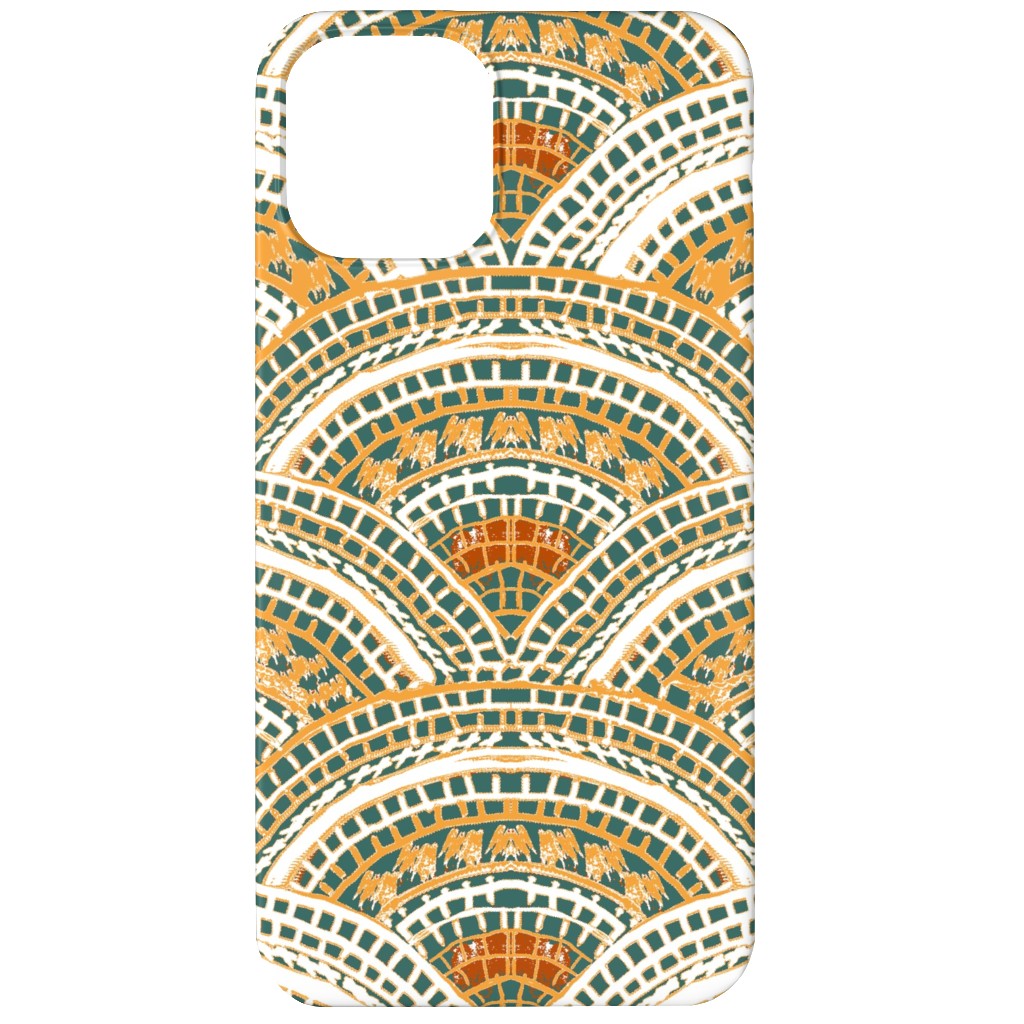 Earthy Fans - Orange Green and Gold Phone Case, Silicone Liner Case, Matte, iPhone 11, Multicolor