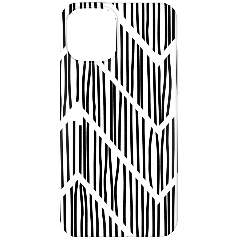 Black & White Chevron Phone Case, Silicone Liner Case, Matte, iPhone 11, Gray
