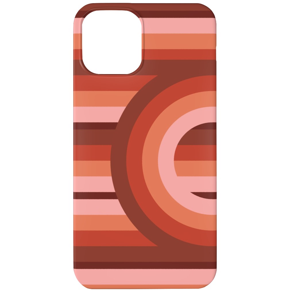 Retro Road - Mauve Multi Phone Case, Silicone Liner Case, Matte, iPhone 11, Red, Red