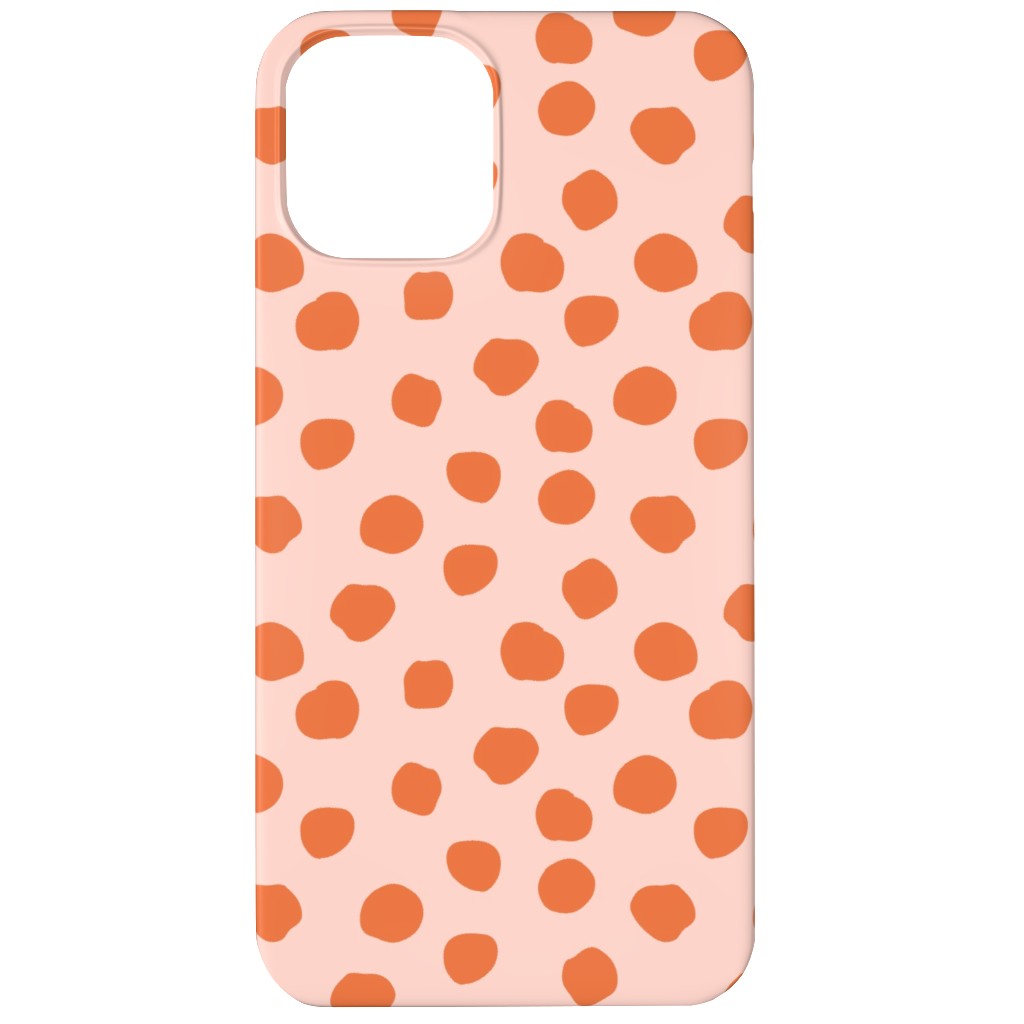 Dotty - Pink and Orange Phone Case, Silicone Liner Case, Matte, iPhone 11, Pink, Bright Pink