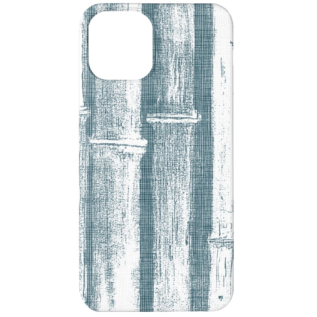 Bamboo - Grey Phone Case, Silicone Liner Case, Matte, iPhone 11, Blue