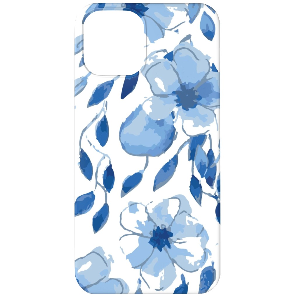 the Flow of the Garden - Blue Phone Case, Silicone Liner Case, Matte, iPhone 11, Blue