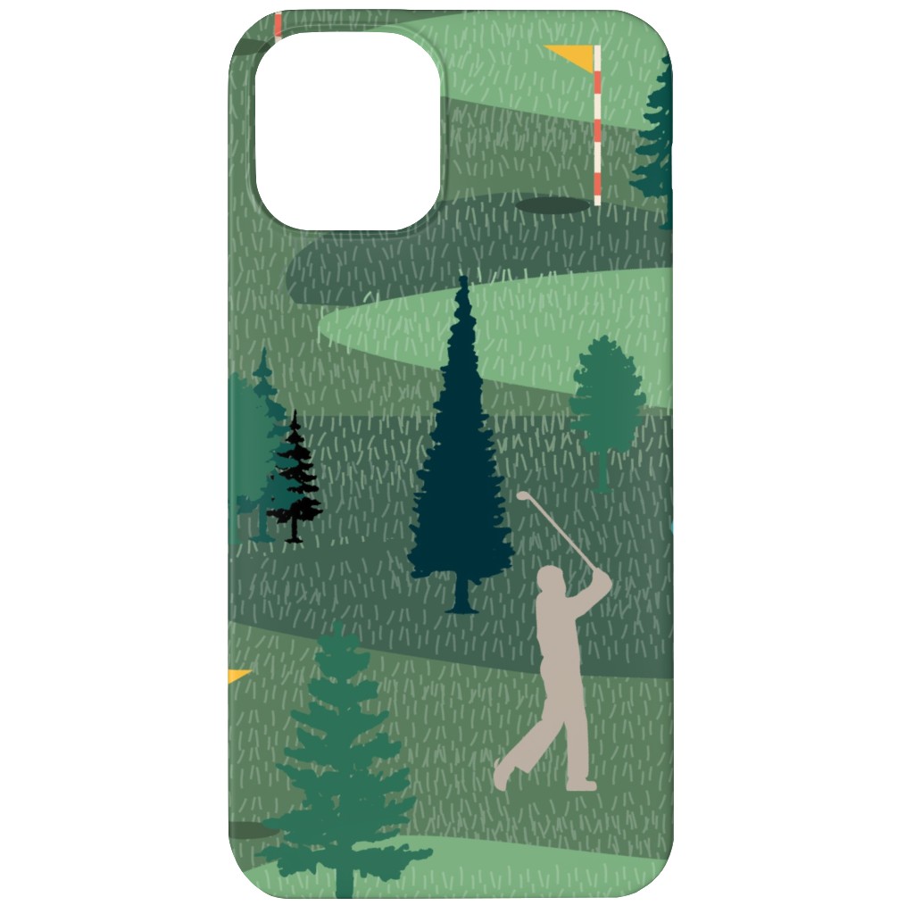 Golf Day Out - Green Phone Case, Slim Case, Matte, iPhone 11, Green, Classic Green