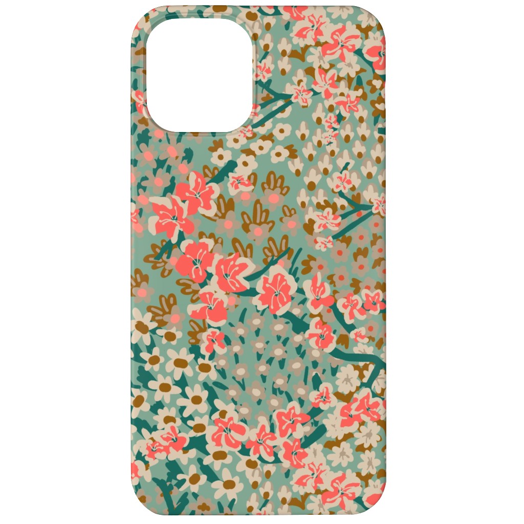 Bengal Kuma Floral - Multi Phone Case, Slim Case, Matte, iPhone 11, Green, Classic Green