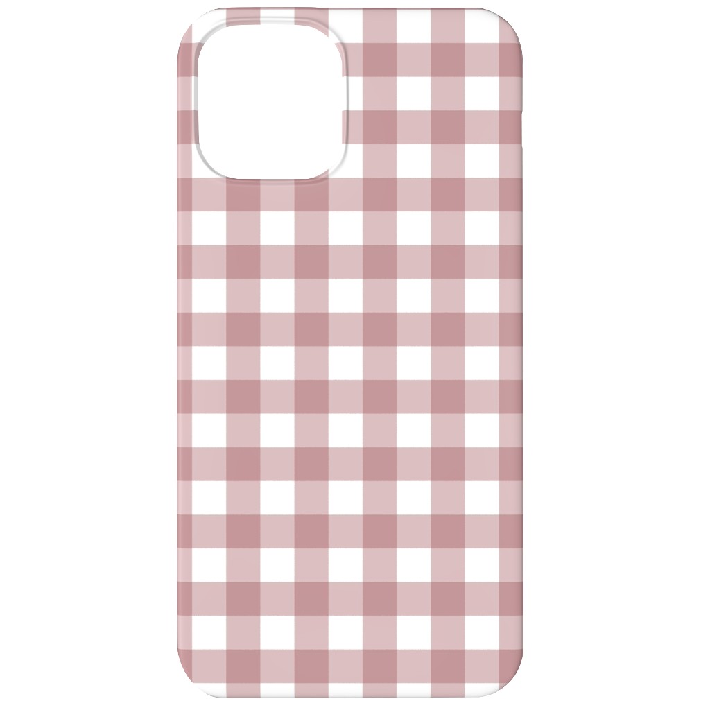 Gingham Check Phone Case, Slim Case, Matte, iPhone 11, Pink