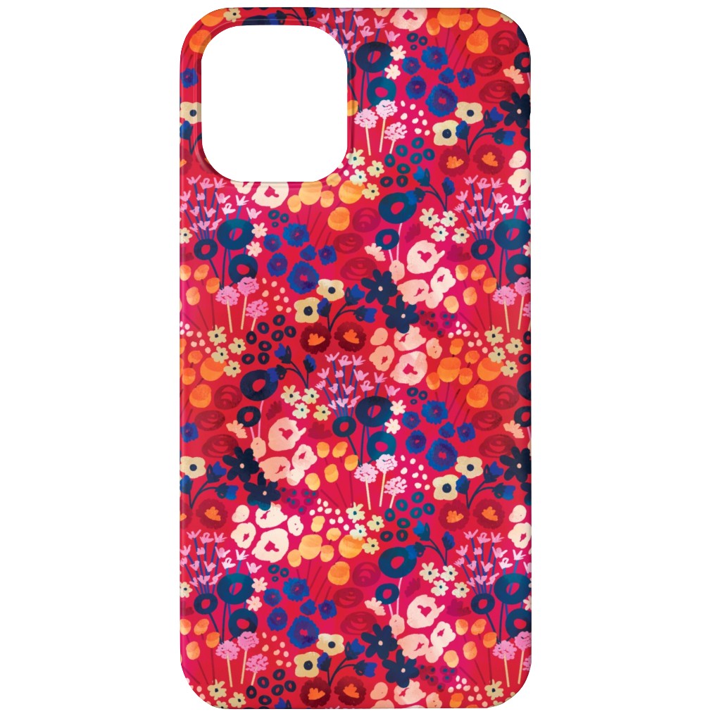 Modern Retro Floral - Multi Phone Case, Slim Case, Matte, iPhone 11, Multicolor