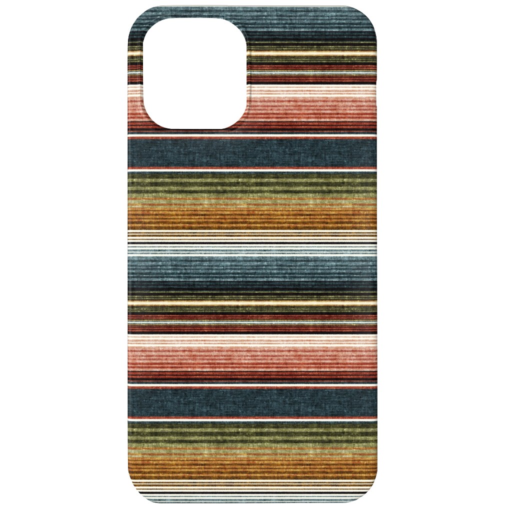 Serape Southwest Stripes - Multi Earthy Phone Case, Slim Case, Matte, iPhone 11, Multicolor