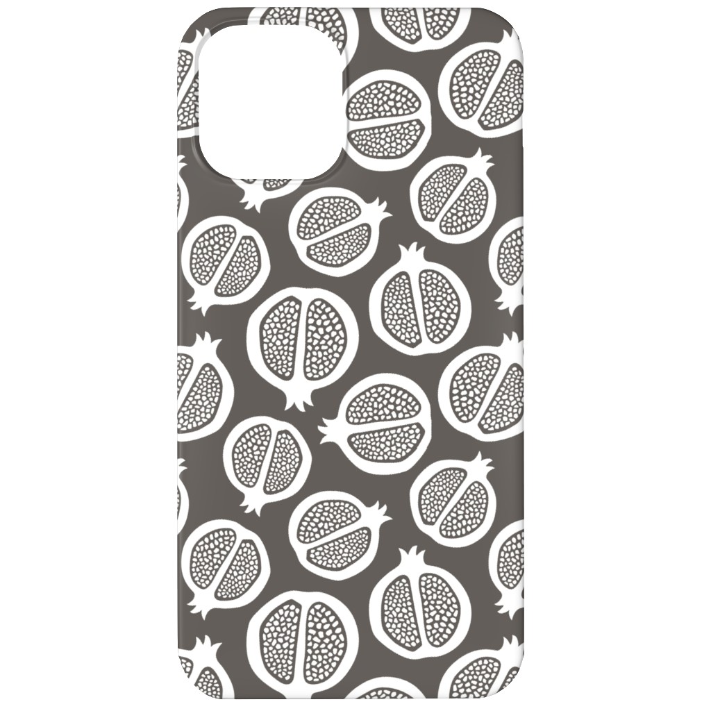 Pomegranate - Black & White Phone Case, Slim Case, Matte, iPhone 11, Gray