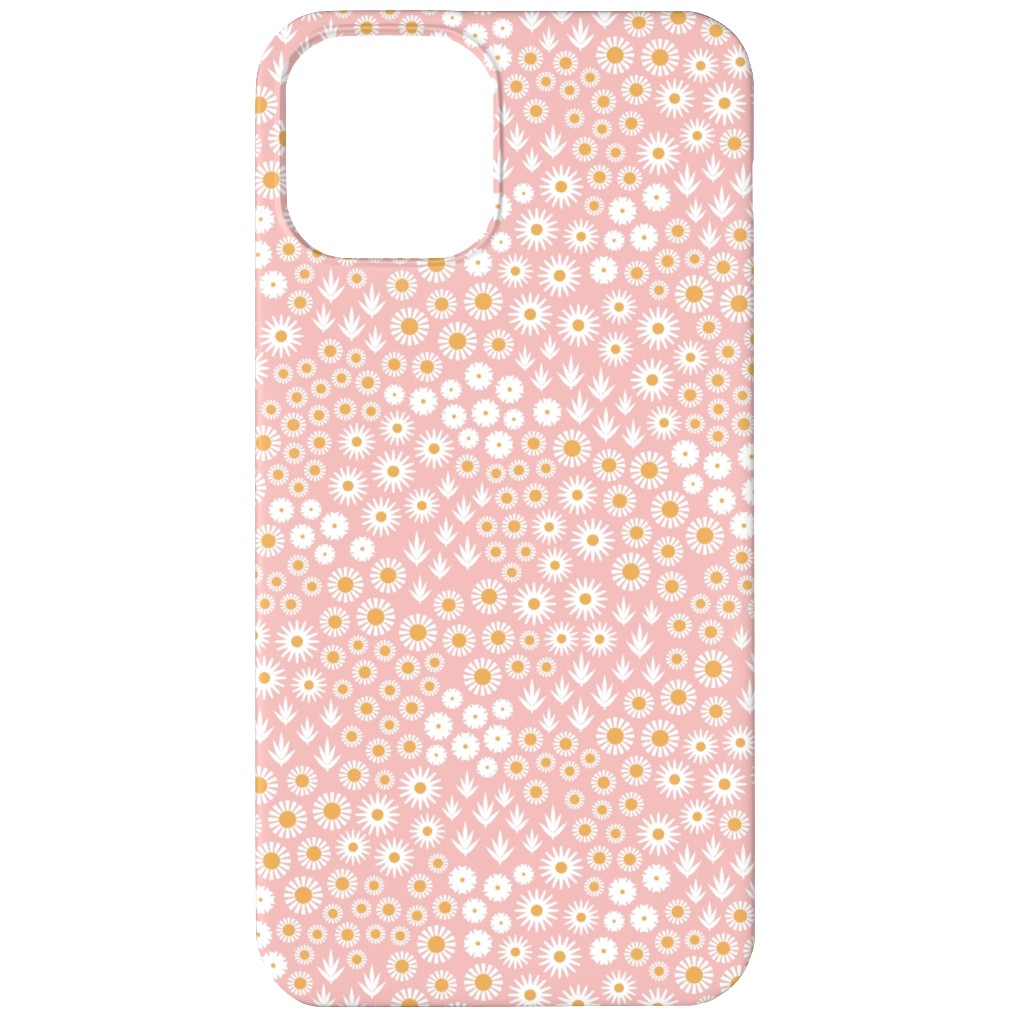 Ditsy Flowers - Pink Phone Case, Slim Case, Matte, iPhone 11, Pink, Bright Pink