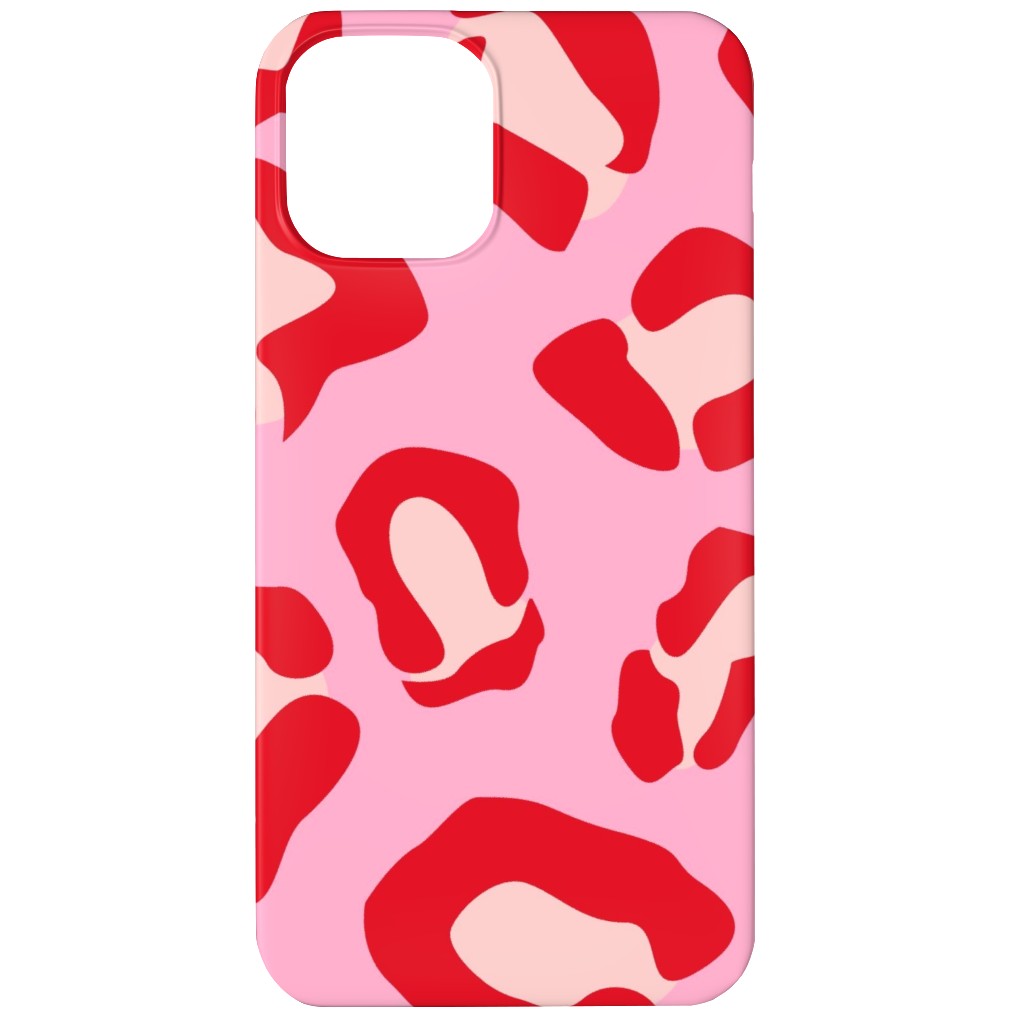 Leopard - Pink and Red Phone Case, Slim Case, Matte, iPhone 11, Pink