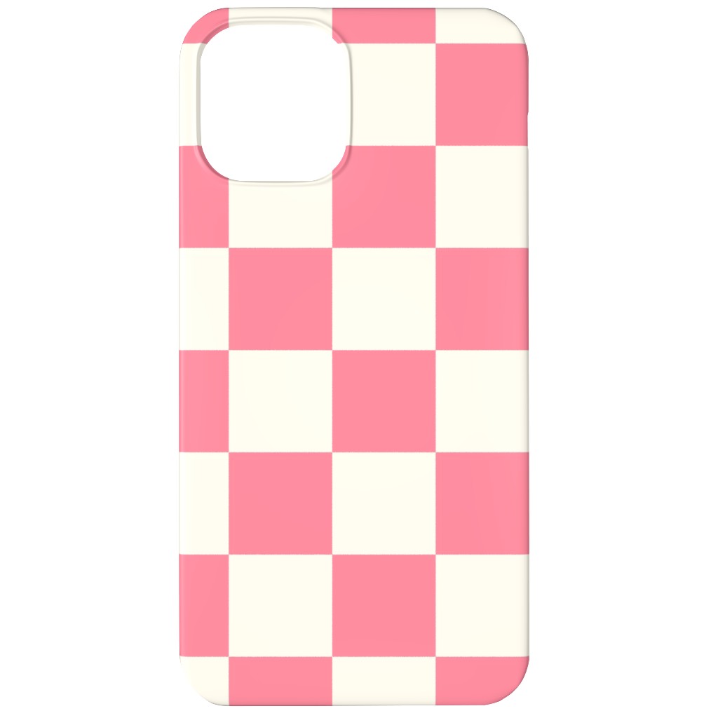 Checkered Pattern - Pink Phone Case, Slim Case, Matte, iPhone 11, Pink
