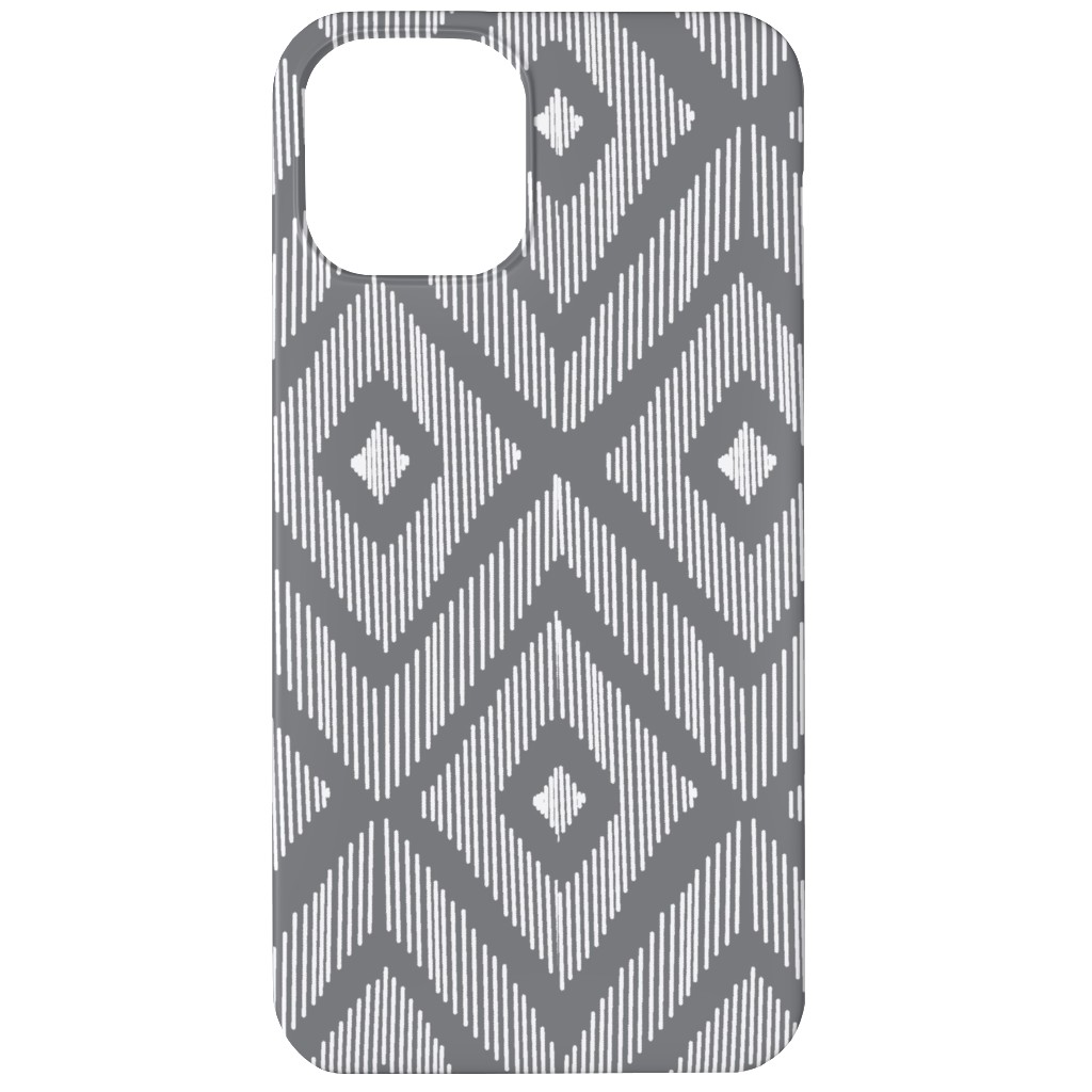 Ikat Phone Case, Slim Case, Matte, iPhone 11, Gray, Slate