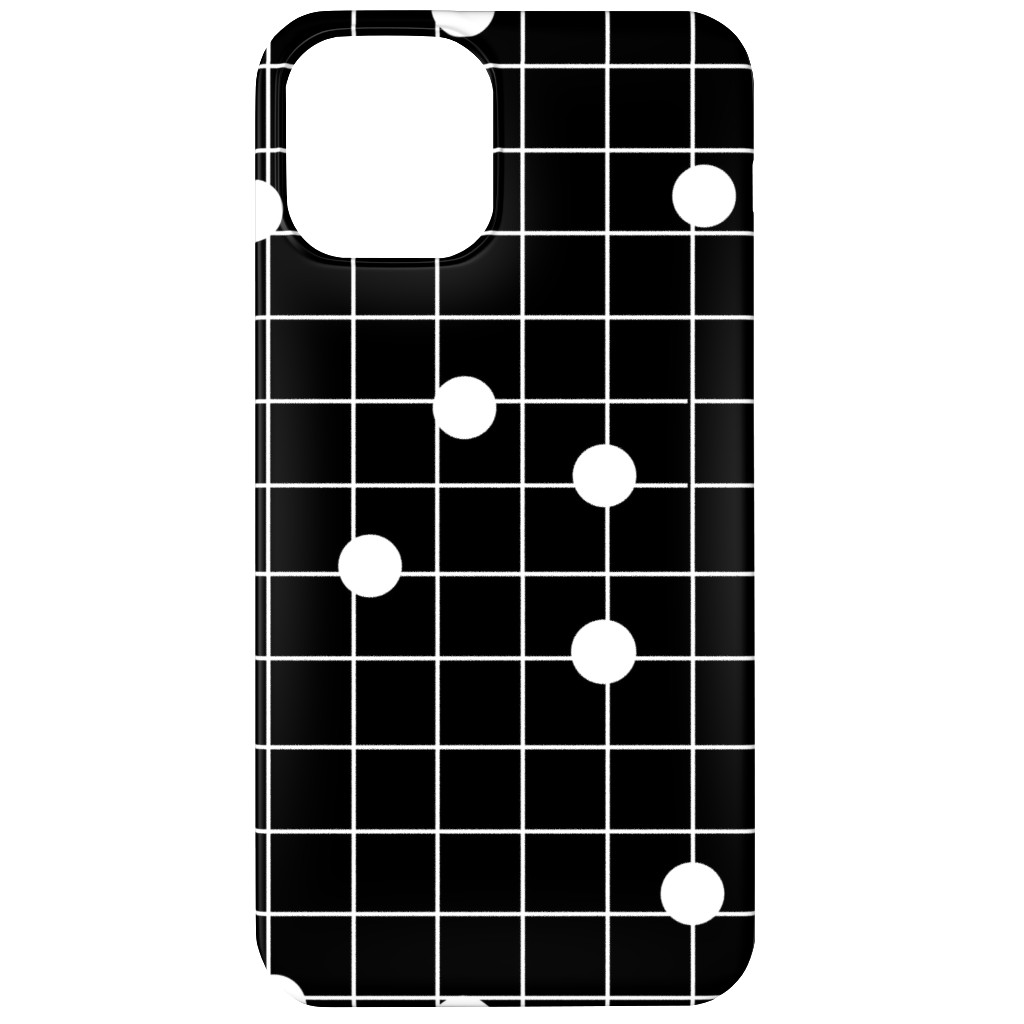 Dot Line - Black and White Phone Case, Slim Case, Matte, iPhone 11, Black, Black