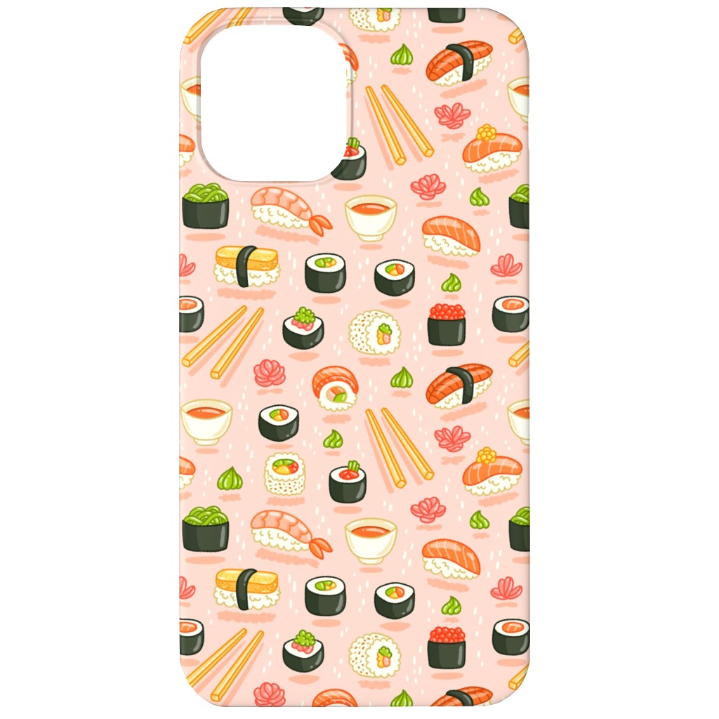 Sushi and Rolls - Pink Phone Case, Slim Case, Matte, iPhone 11, Pink, Bright Pink
