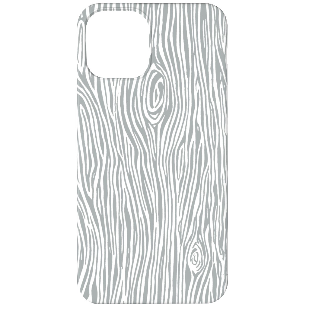 Woodgrain - Gray Phone Case, Slim Case, Matte, iPhone 11, Gray, Gray