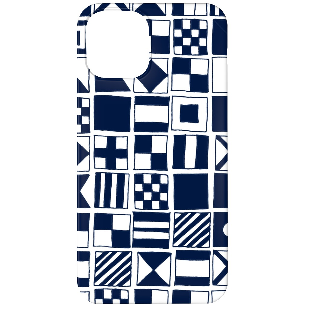 Sailing Flags - Navy Blue Phone Case, Slim Case, Matte, iPhone 11, Blue, True Blue